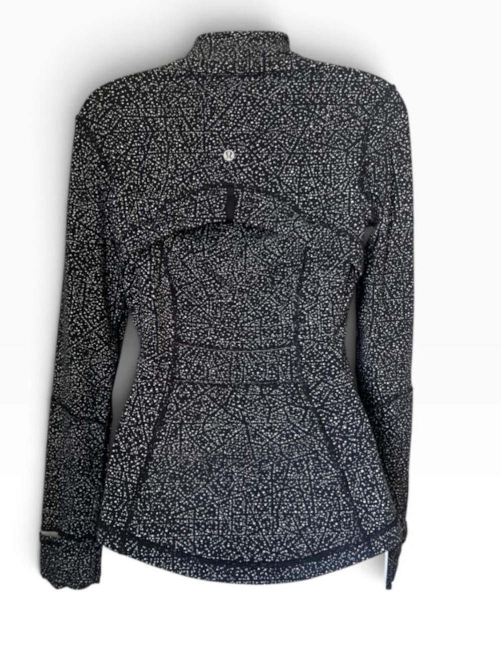 lululemon Define Jacket Size 6 Black White Speckled Static Full Zip Athleisure
